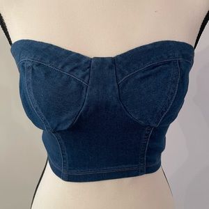 Denim bustier, size: small